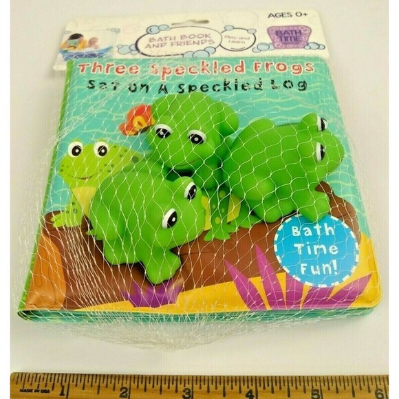 Bath Time Fun Three Speckled Frogs Waterproof Book 3 Squirty Toys Squirt Frog 0+ - Picture 11 of 16